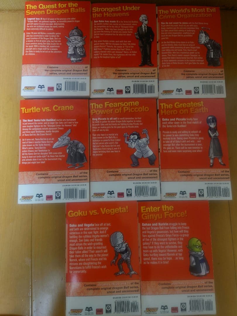 【英語版】ドラゴンボール 3in1 Vol.1〜8（全24巻分）コミック