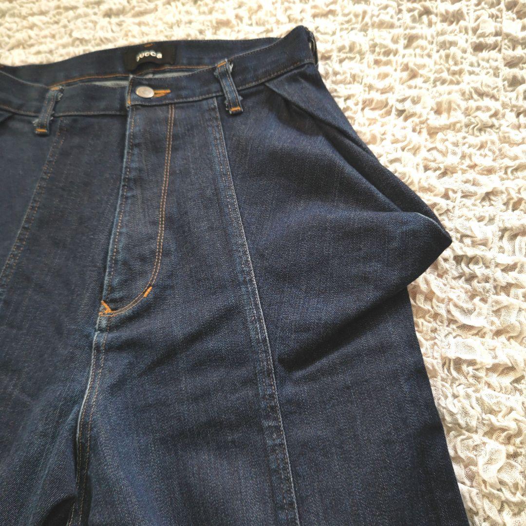 Zucca　日本製　変形デニム　サルエルパンツ　ブーツ合わせ◎　ダークインディゴ