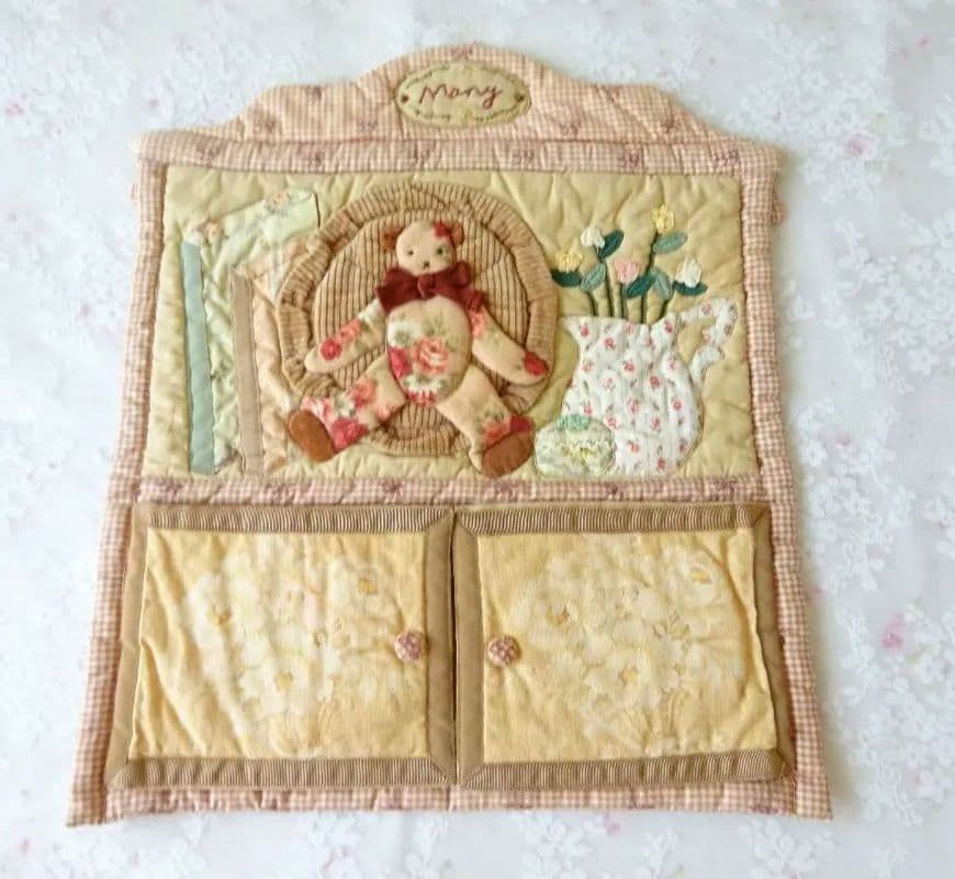 マニー　ベア　ウォールポケット　コラージュ　イマン　ローズ