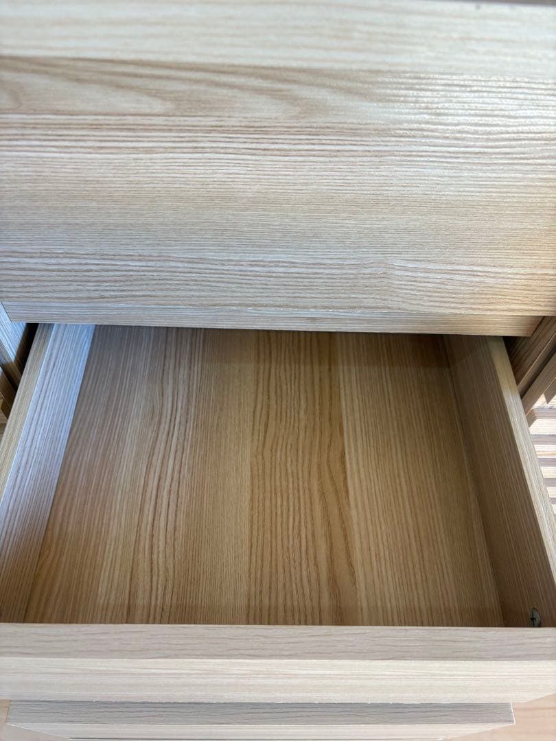 【1/31まで】　食器棚　キャビネット　120cm オーク調　棚