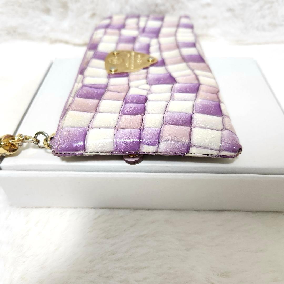 ✨極美品　人気カラー✨アタオ　長財布　L字ファスナー　タッセル　ロゴ　ラベンダー