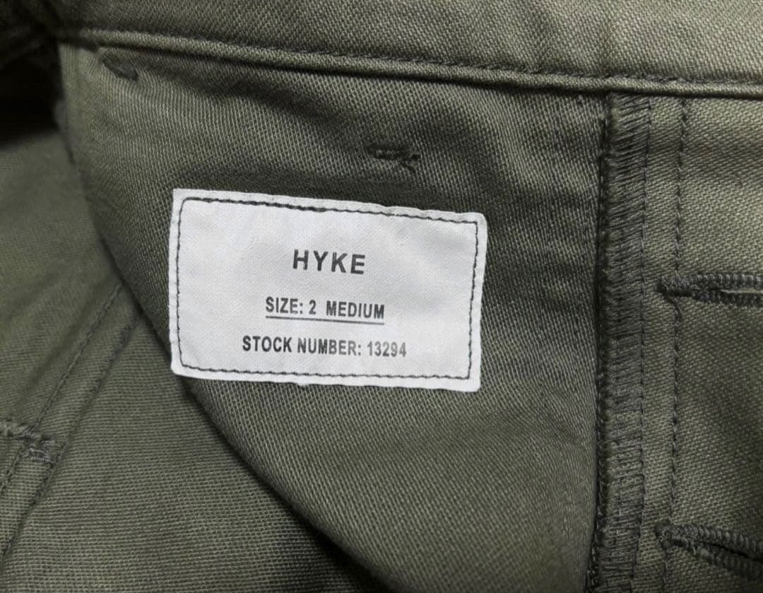 ハイク HYKE ベイカーパンツ 2 ワークパンツ オリーブ