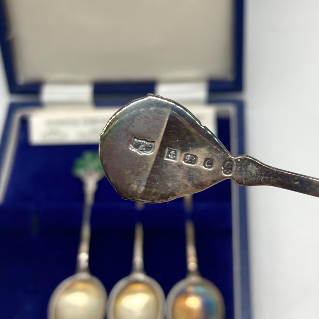 ▼Mappin&Webb　英国　花　シルバースプーン　ホールマーク　1977年