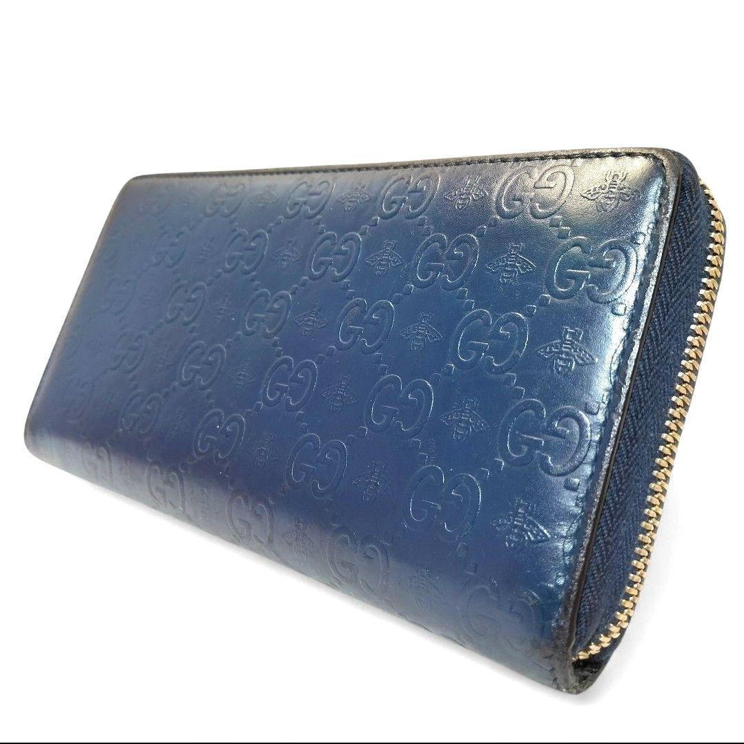長財布 GG エンボス ラウンドファスナー レザー アニマリエ ビー グッチ