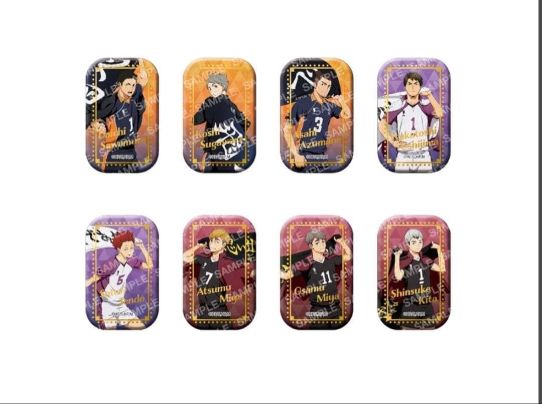 ハイキュー セブンネット限定 スクエア缶バッジ　第一弾 第二弾セットX2