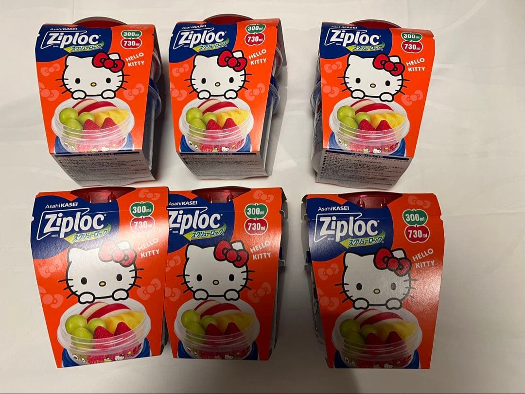 ハローキティ ジップロック 6個