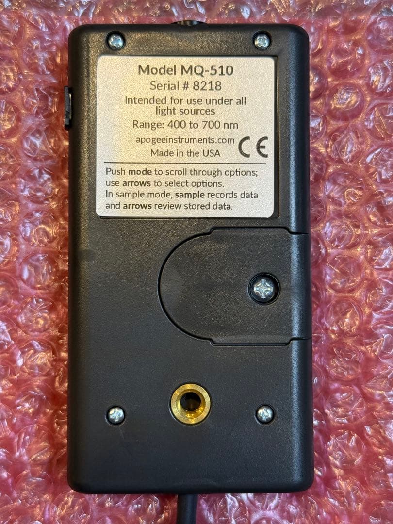 アクアリウム用 PARセンサー　Apogee MQ-510