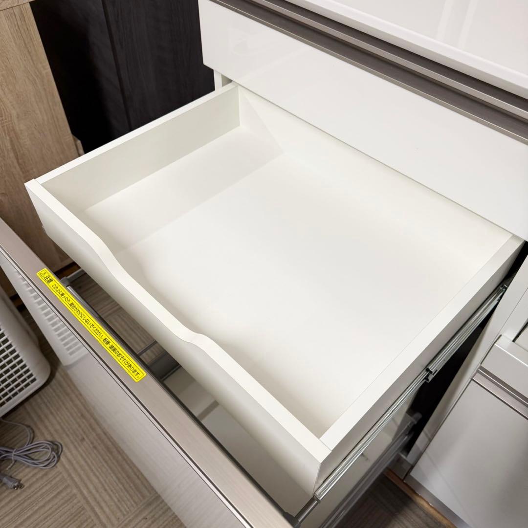 【 超美品‼️】定価22万♪ 綾野製作所 160cm幅キッチンカウンター 食器棚