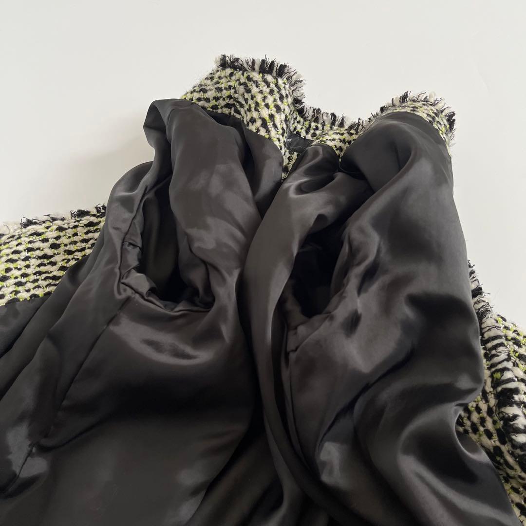 美品✨JOURNAL STANDARD ツイード フリンジ ノーカラージャケット