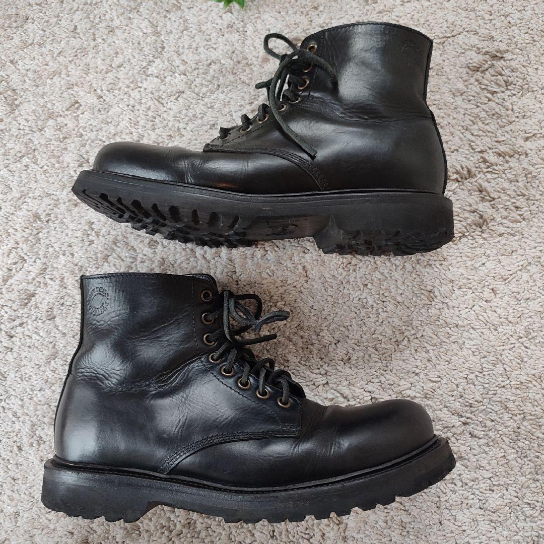 美品BUTTERO(ブッテロ) サイドジップワークブーツ ブラック26cm　40