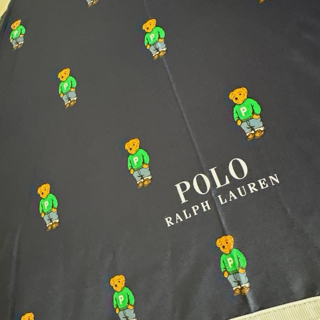 新品未使用タグ付　日本製ポロラルフローレン　ポロベア60センチ長傘　ネイビー