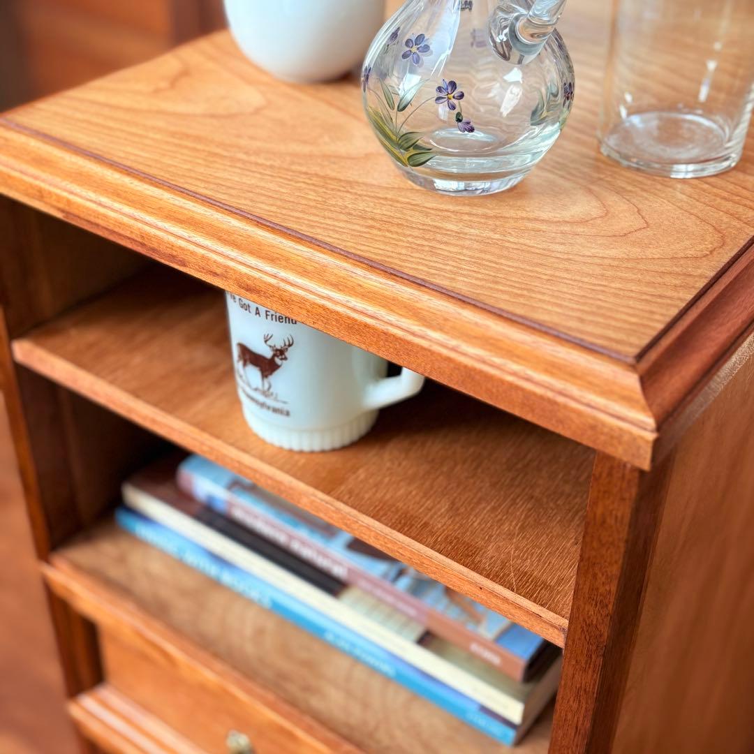 【木製品】一点物 ナチュラル 4段チェスト オープンラック ヴィンテージ