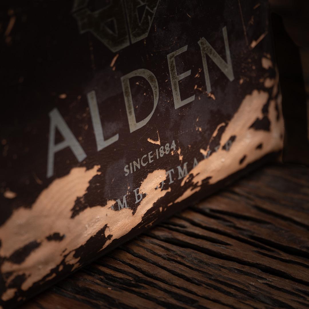 米国購入 Alden オールデン 非売品レザープレート ビンテージ アンティーク