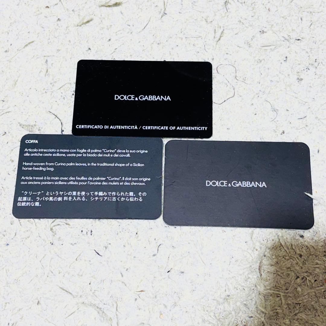 ✨極美品✨DOLCE&GABBANA ラフィアバッグ　カゴバッグ レース ロゴ