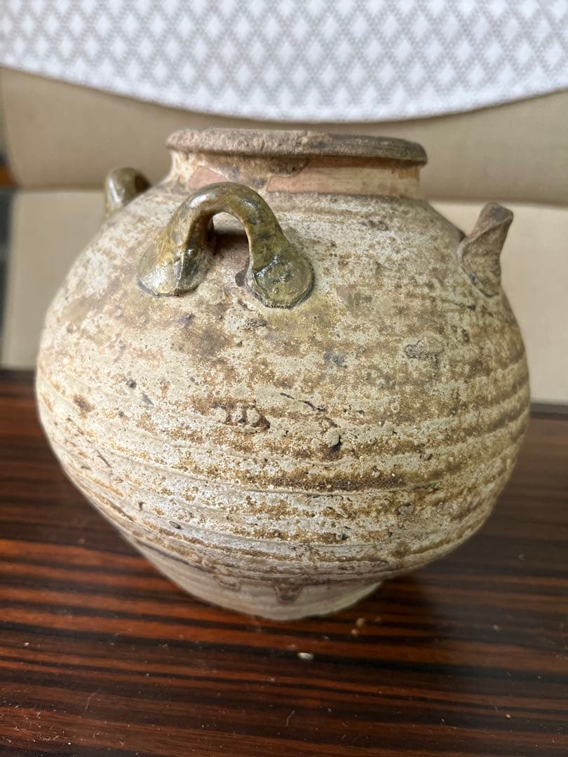 古陶器　骨董　茶壺 花瓶　四つ耳 アンティーク壺　骨董壺