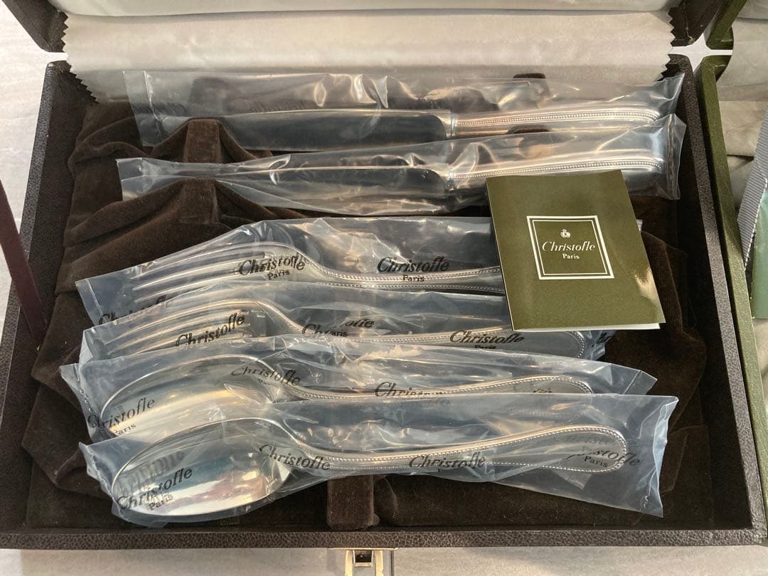 未使用　Christofle カトラリーセット 2ケース付き