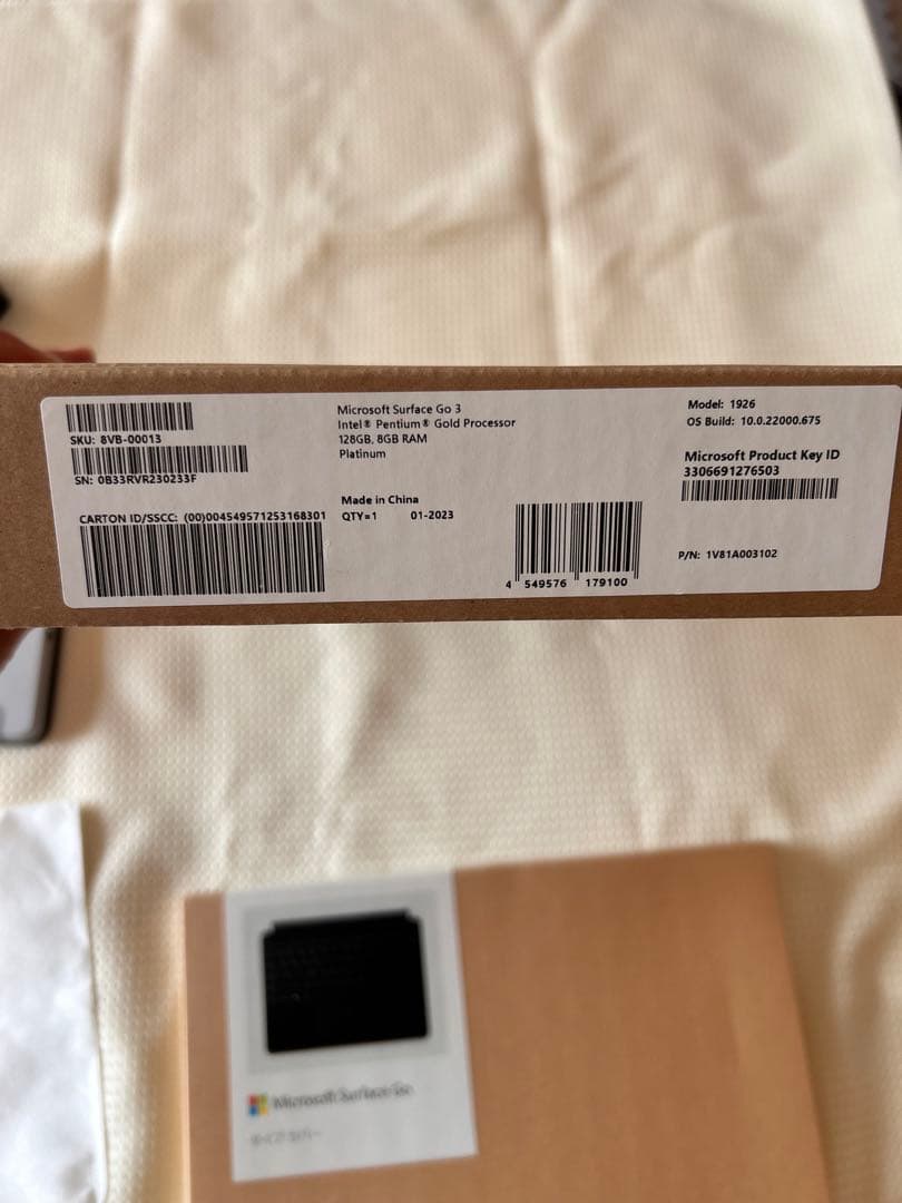 Microsoft surface go 3 128GB 本体＋キーボード