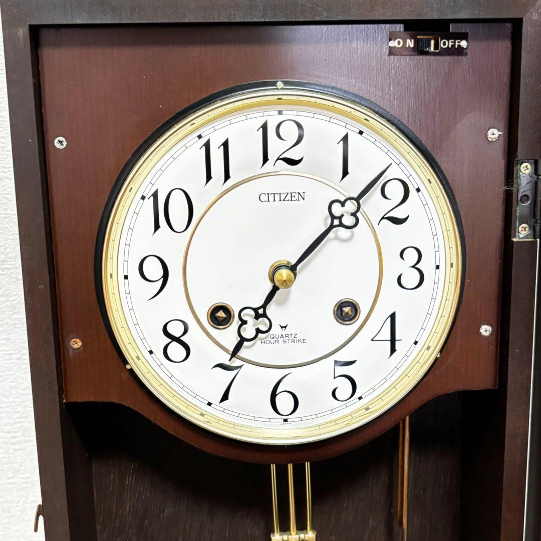 【貴重】シチズン 振り子時計 掛け時計　クラシック 動作品　柱時計