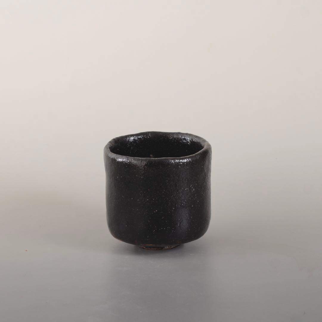 bluesky 黒楽 筒茶碗 茶道具 古道具 アンティーク