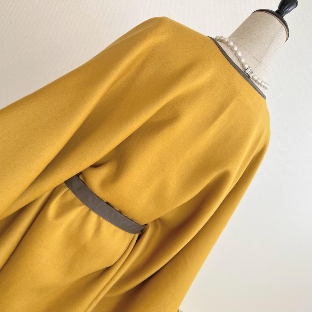 v*e様 ★LOROPIANA★美品★カシミヤ100★羊革ベルト★ケープ★コート