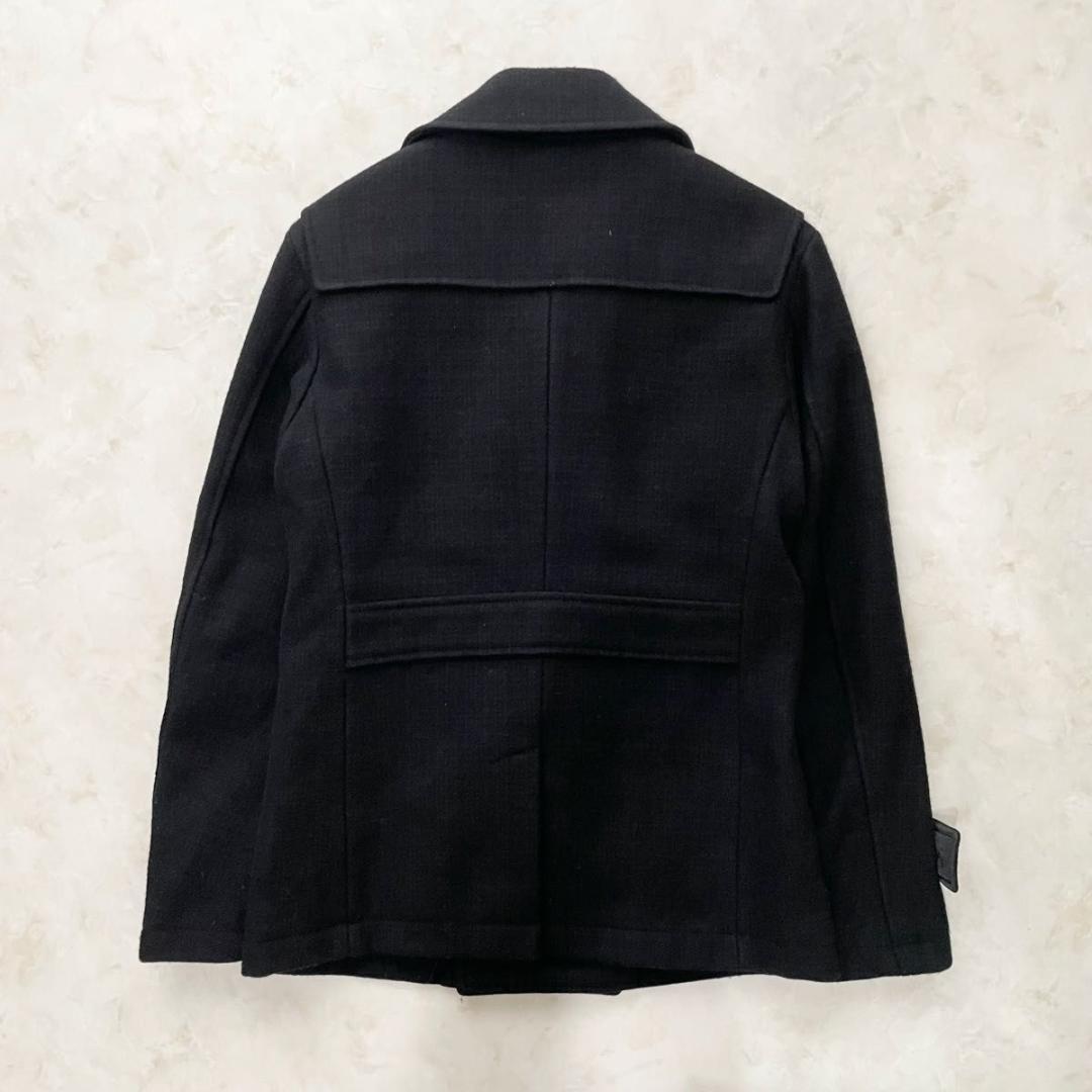 BURBERRY BLACK LABEL Pコート ブラック メンズ M　ウール