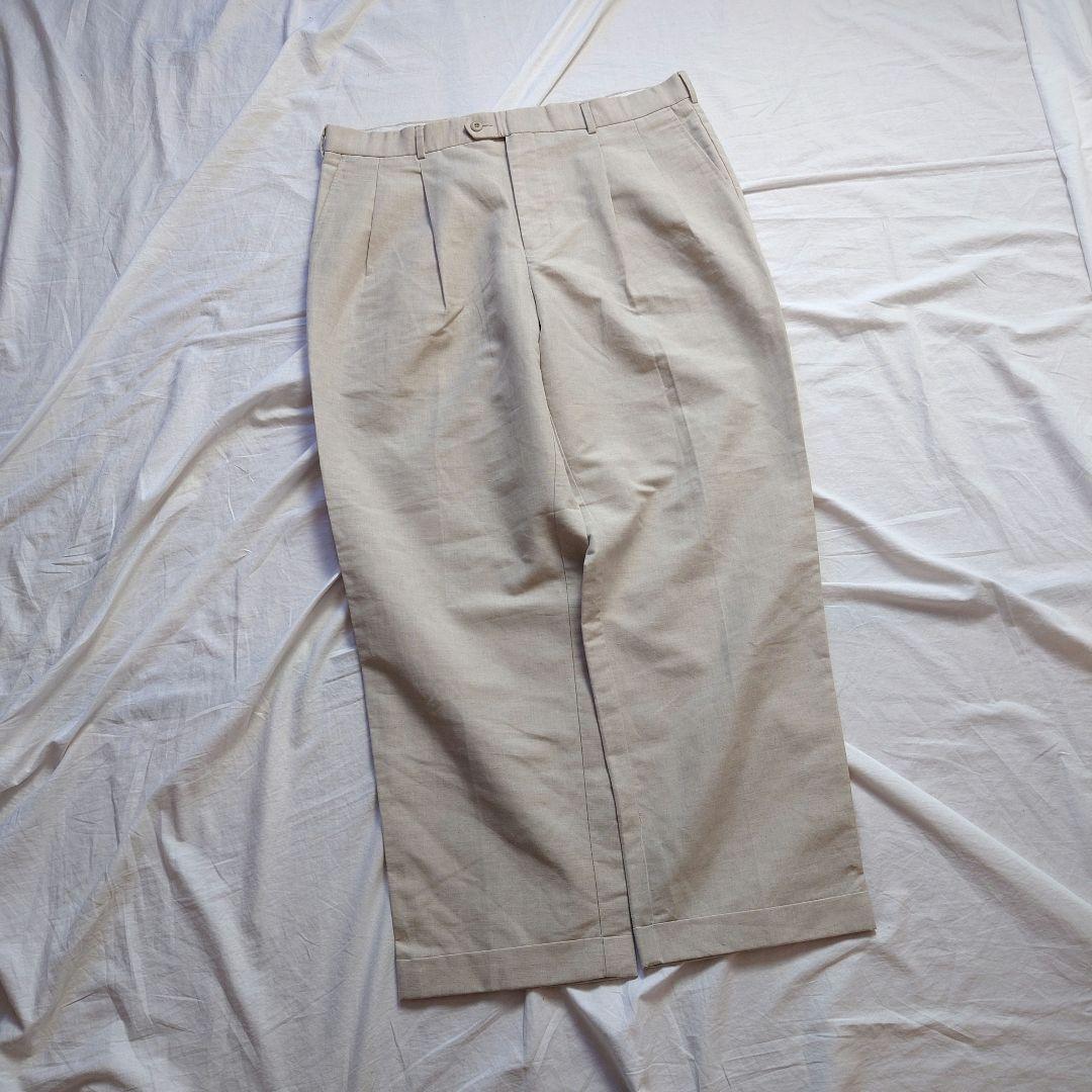 【90～00s】perry ellis コットンリネンパンツ 古着 ワイド