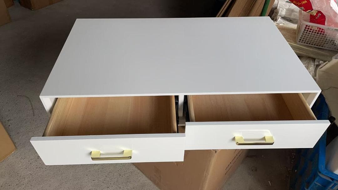 ホワイトドレッサー デスクのみ 訳あり品　写真をご確認 206-80-01