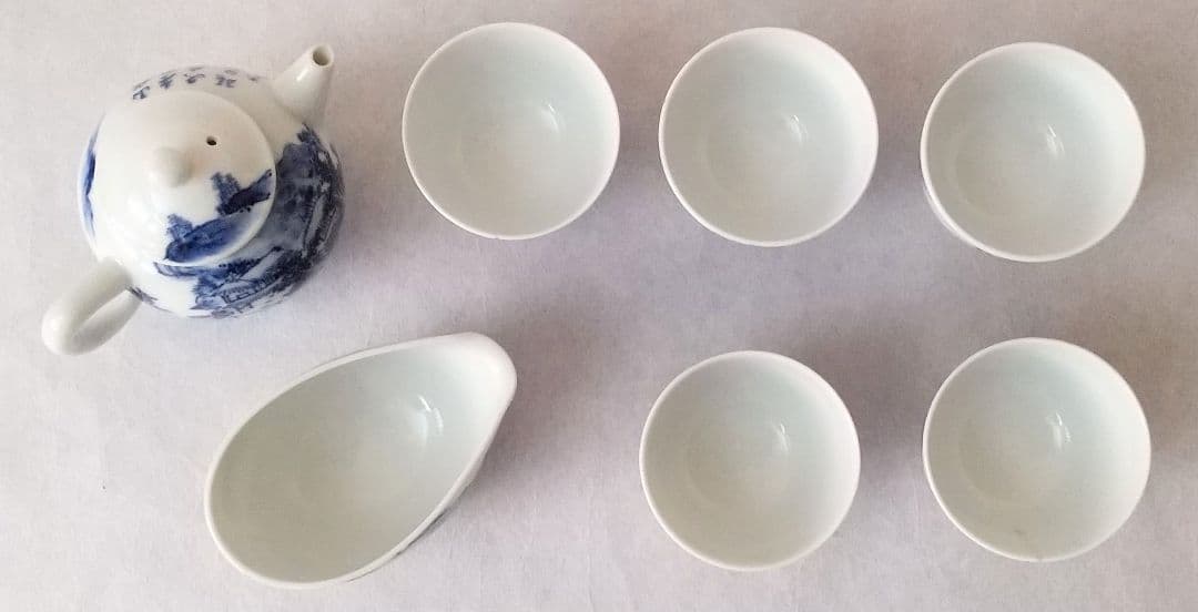 京焼茶器セット 平安竹泉 特注黒檀手作り盆付き