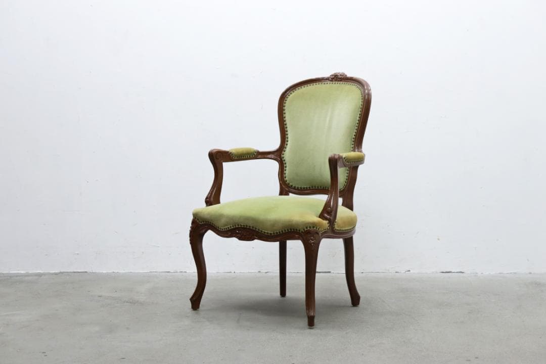 クラシカル ロココ 猫脚 アームチェア ダイニングチェア アンティーク 2