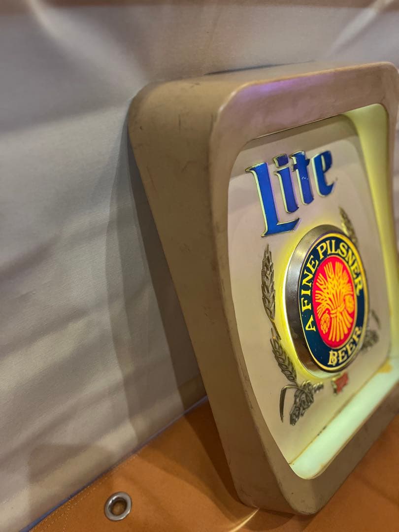 ☆当時物☆ミラービール　ビンテージライト（おまけ付き）アンティーク　世田谷ベース