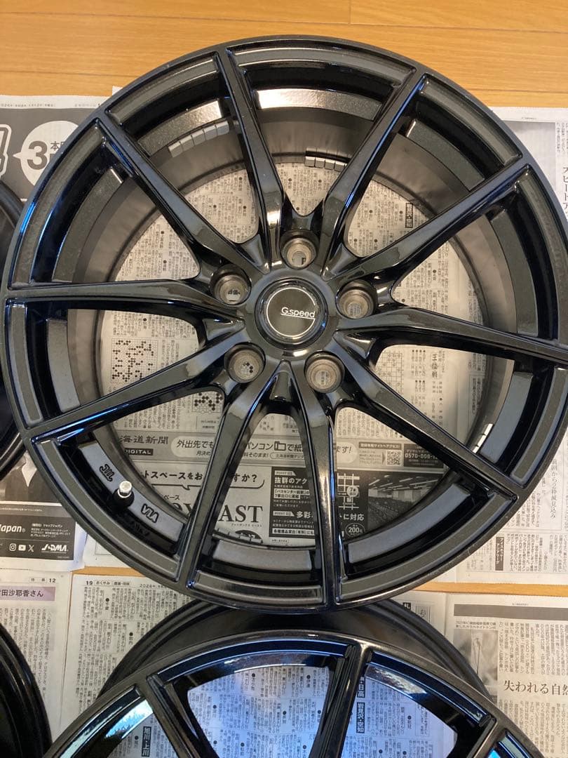 アルミホイール　17インチ5穴pcd114,3 軽量ホイール　①