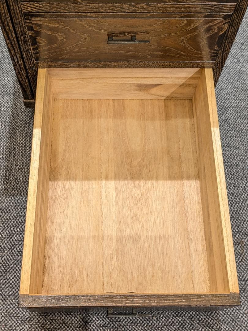 折り畳み式 文机 座机 引き出し 3段 小物入れ 和家具 木製 書斎机 古民具