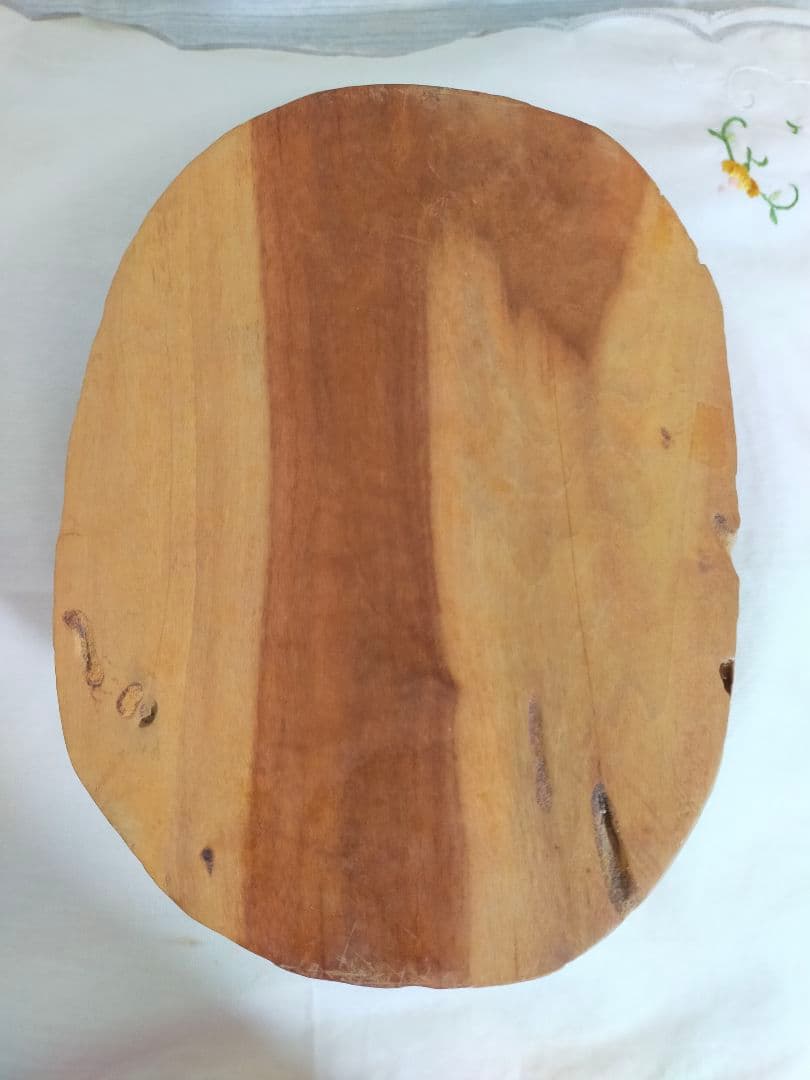 在庫処分セール中! ❗根木彫り抜き花台（大）手作り　珍木　希少品