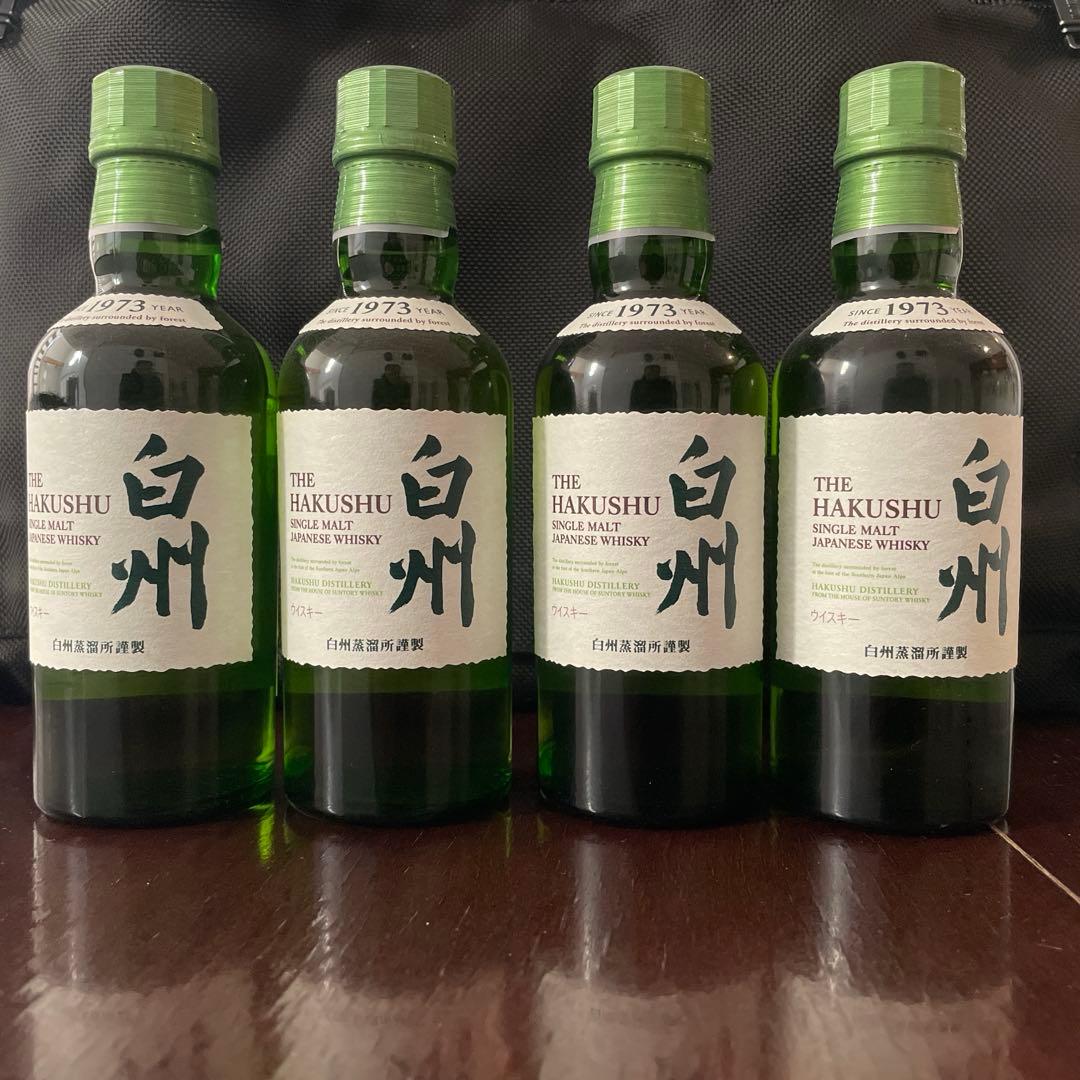 サントリーシングルモルト　ウイスキー　白州 180ml 4本