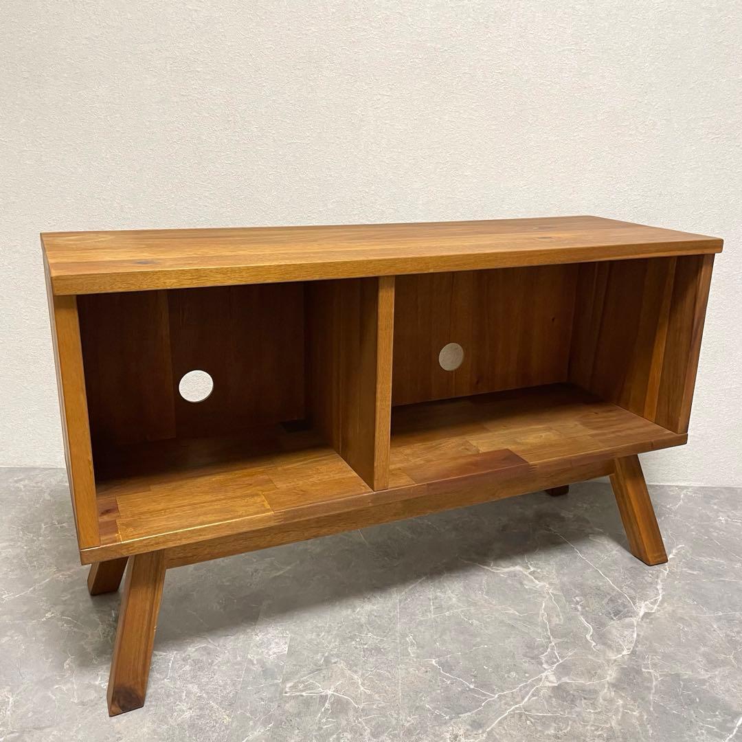 【希少】天然木 マホガニー シェルフ テレビボード　テレビ台　北欧風