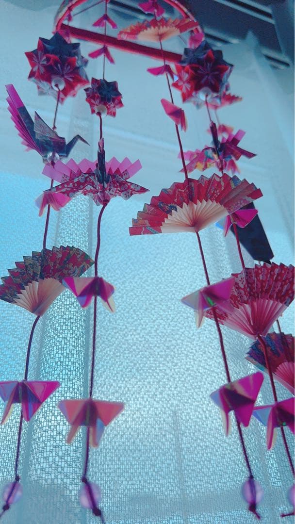 ⑤吊るし飾り（大）　ひな祭り　お雛様　桃の節句　壁飾り 赤　さげもん