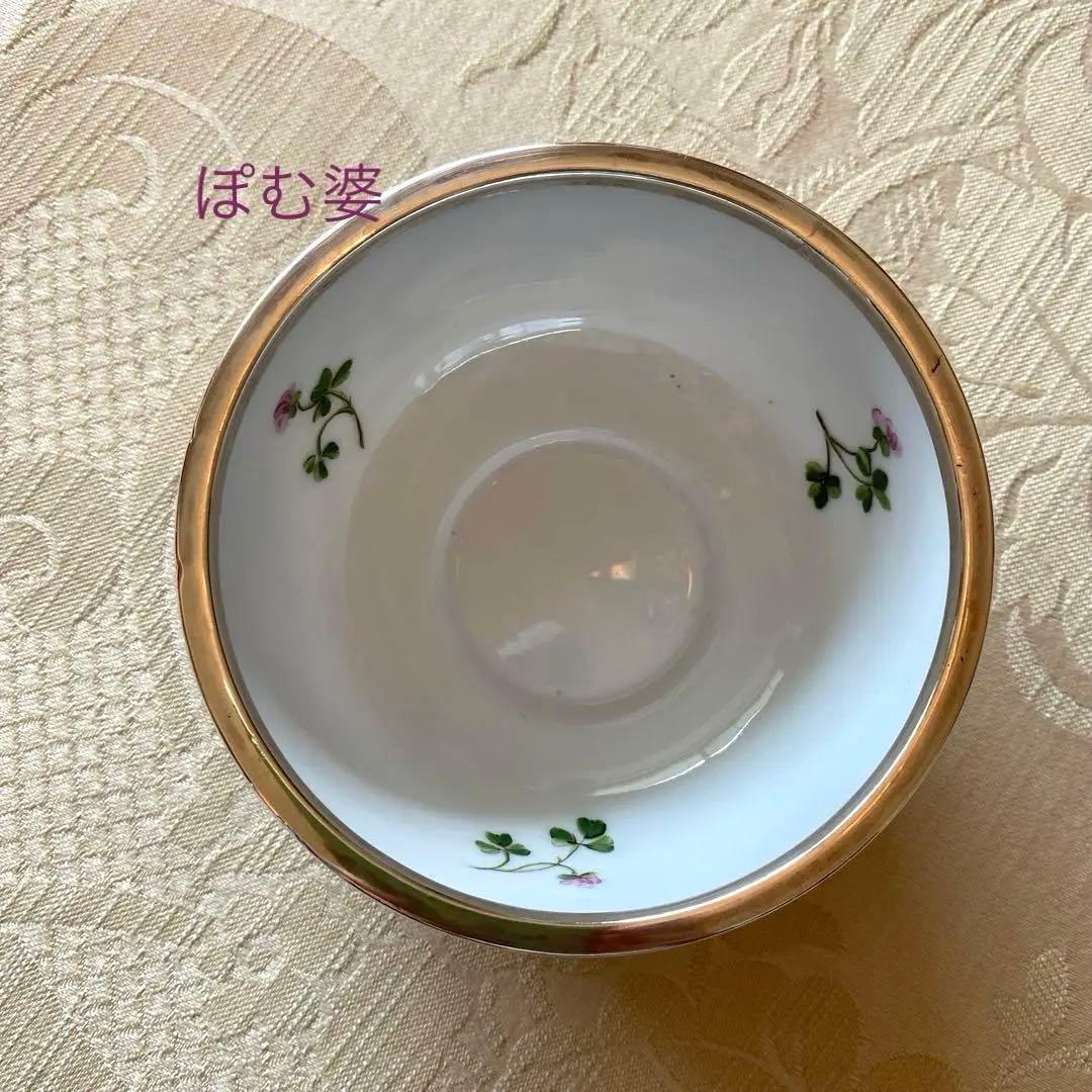 【フランス／純銀＋セーヴル】小鉢 ボウル ボンボニエール／シルバー装飾の容器