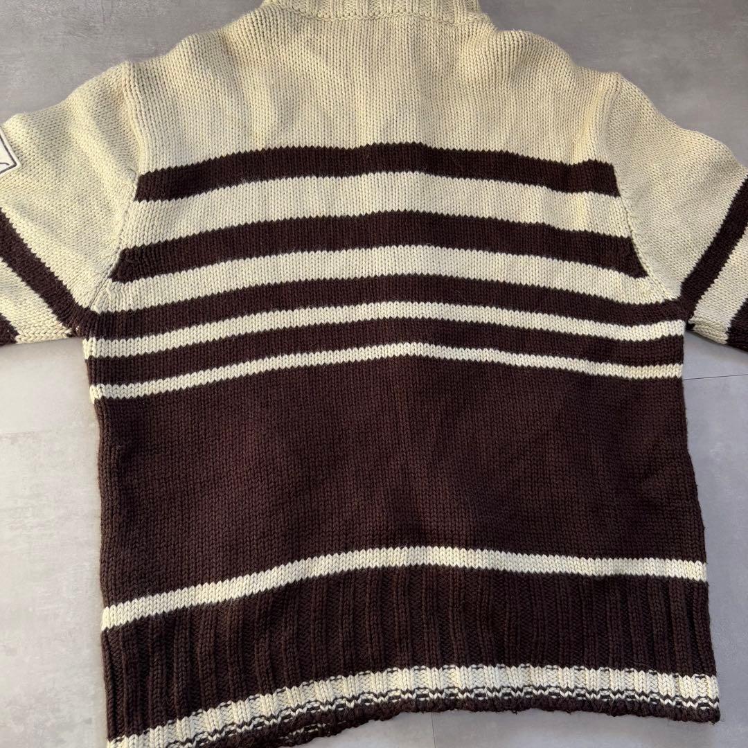 希少　80s - PUMA プーマ　ドライバーズニット　カウチン　茶色　トルコ製