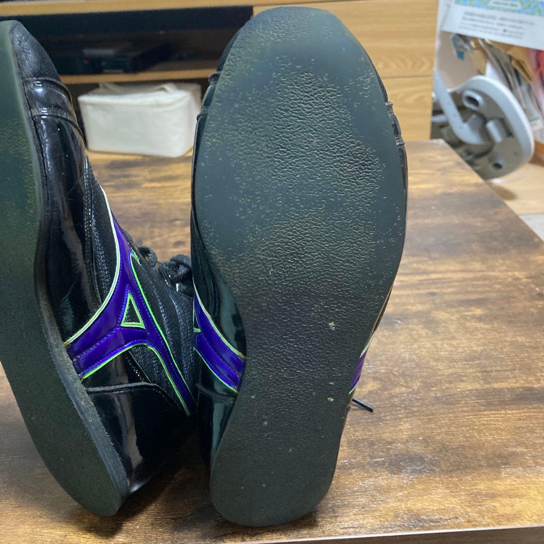 Mizuno ボクシングシューズ 黒/紫/緑