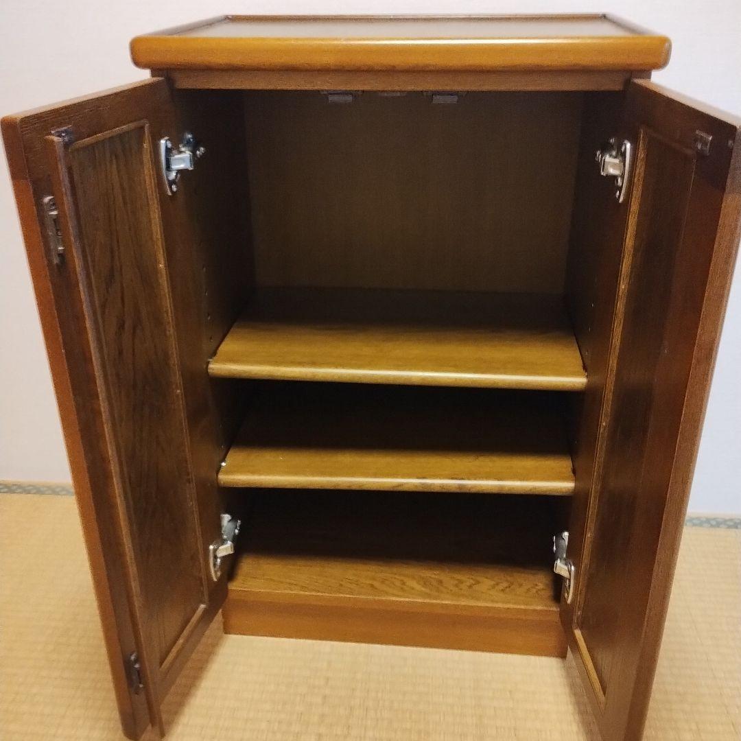 1970年代　木製ブラウンキャビネット 2扉　オ―ダ―品　オ―クランド 中古美