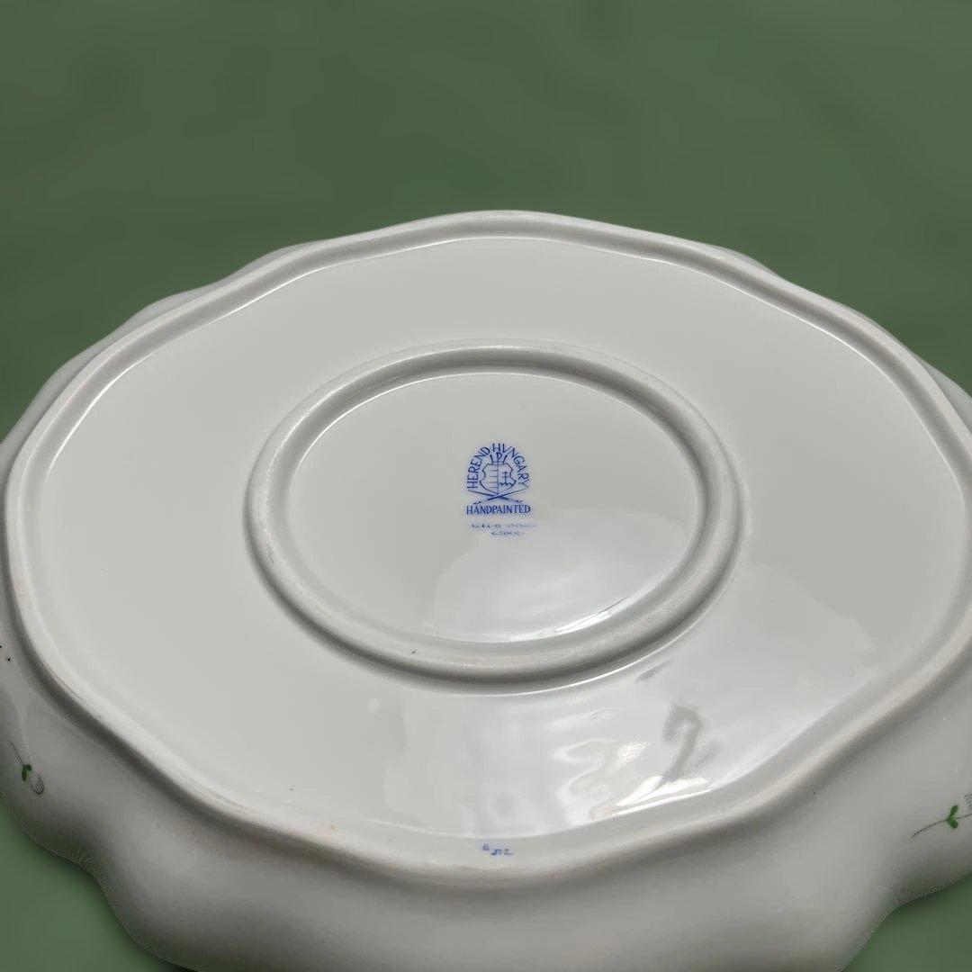 新品未使用　ヘレンド　アポニーグリーン　オーバルディシュ