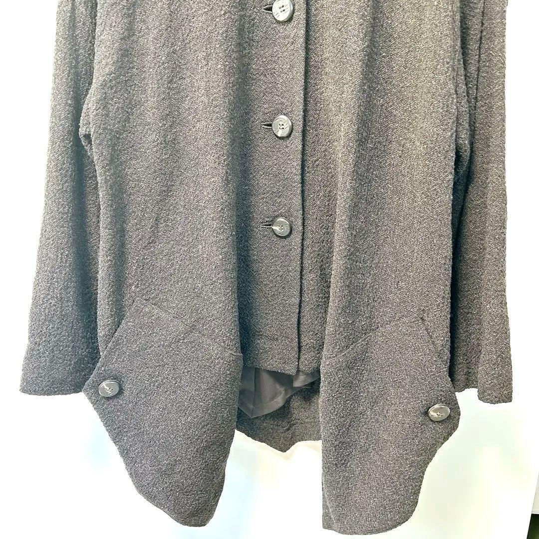 【極美品】慈雨 ジウ センソユニコ 変型ジャケット アシンメトリー L 40 黒