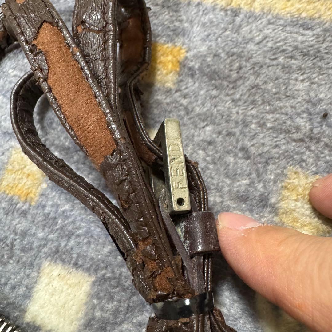 FENDI フェンディ　ショルダーバッグ　ズッカ　FF金具　バケット