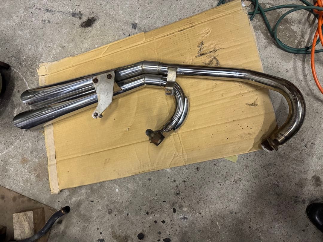 HONDA マグナ250 MC292本出し メガホン スラッシュカットマフラー