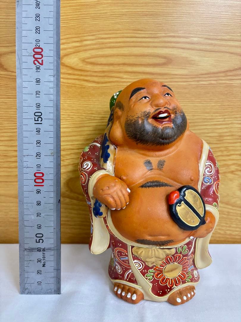 【美品】九谷焼 七福神 置物 全7体セット 6号 盛技法 金彩 伝統工芸品