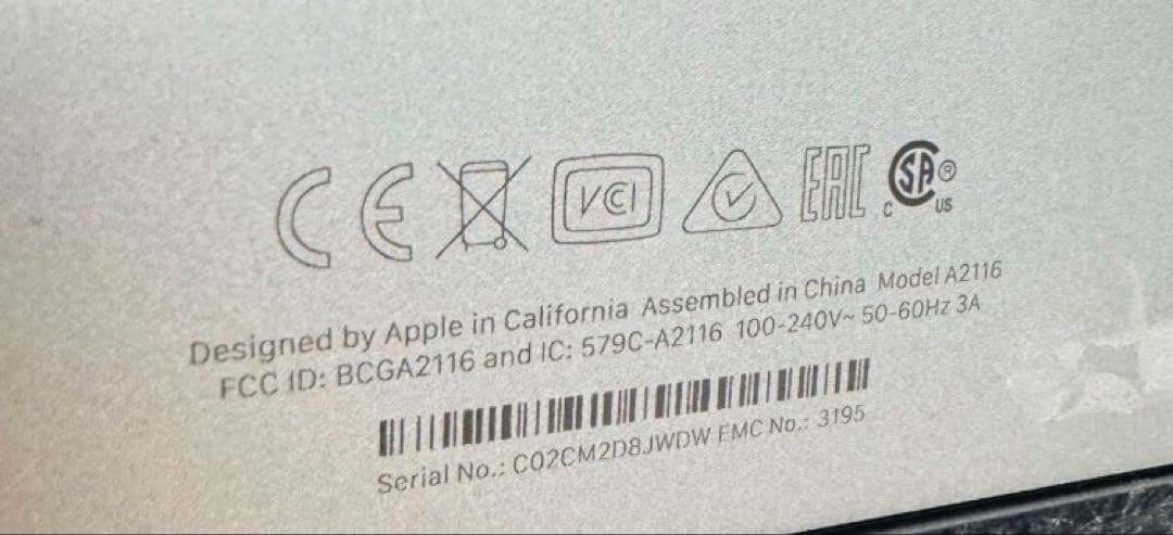 10h56 Apple iMac A2116 Core i3 メモリ8GB