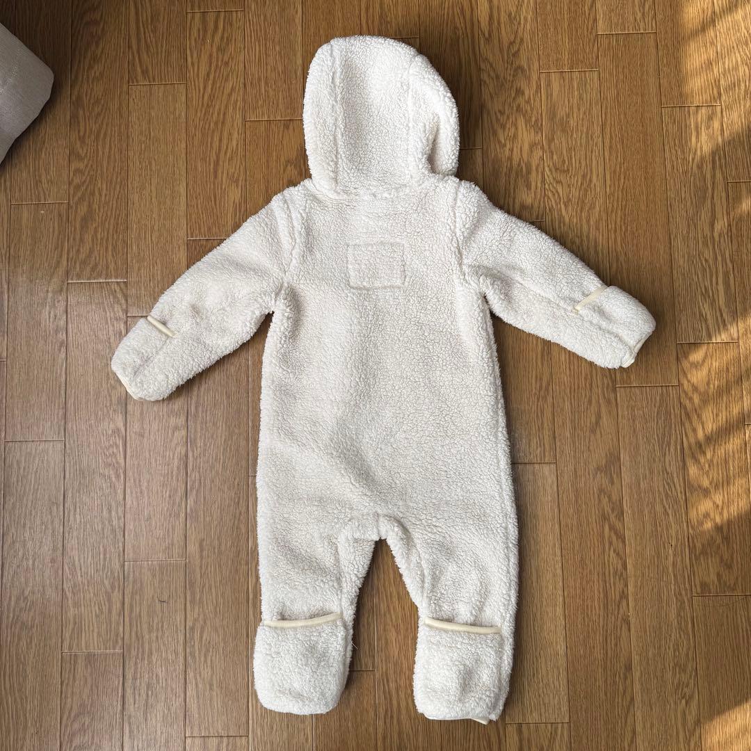 ノースフェイス ベビー ジャンプスーツ 6-12M／くま耳／フリース／美品