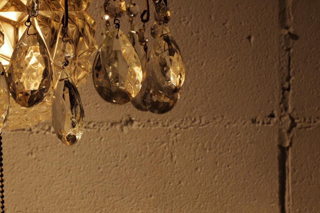 シーリングライト・天井照明 70s Crystal chandelier
