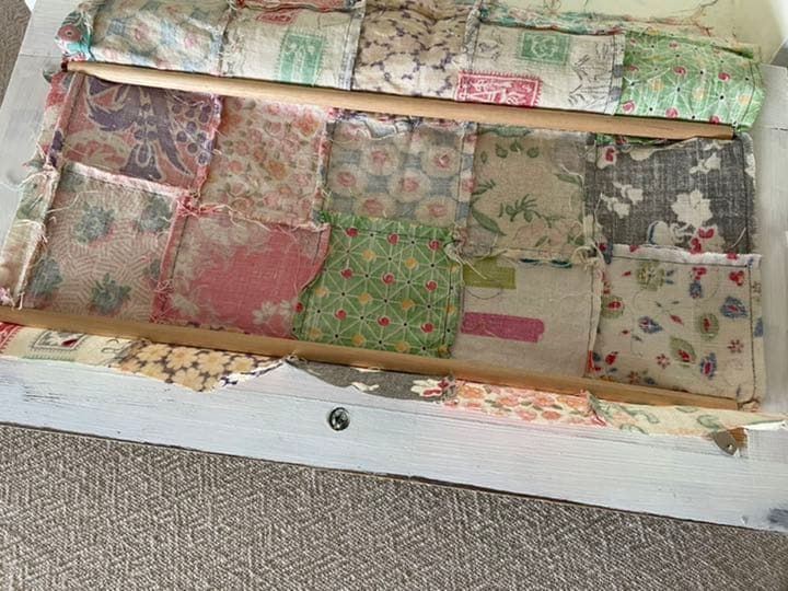 ハンドメイド☆アンティーク風☆シャビーシックなブレッドボックス☆キルト柄