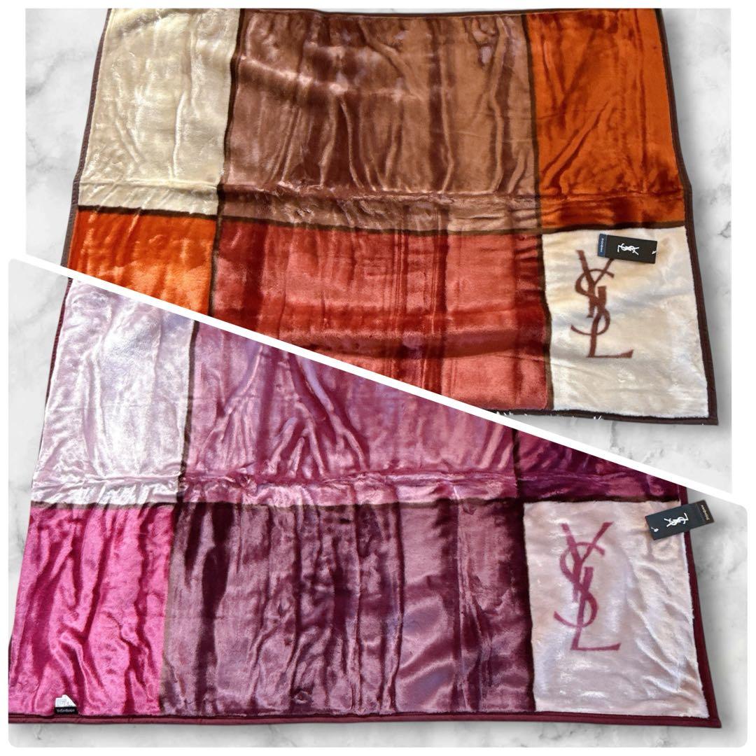 未使用品　イブサンローラン ハーフケット大判ひざかけ140cm×100cm